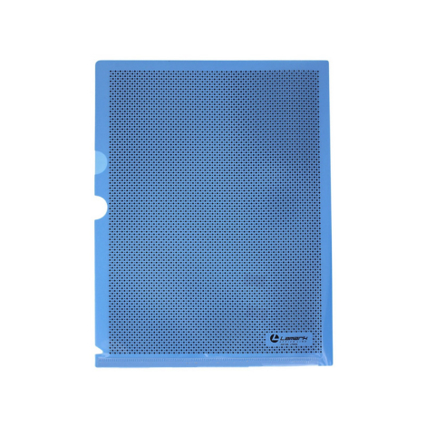 Уголок 3 отдел. 0,20мм А4 Security синий Lamark LF0608-BL