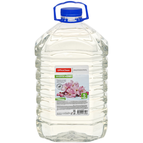 Мыло жидкое OfficeClean "Proffesional. Цветочное", прозрачное, ПЭТ, 5л 257292