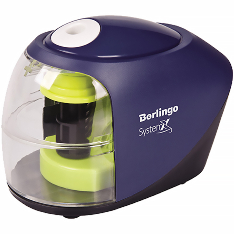 Точилка электрическая Berlingo "SystemX", 1 отверстие, с контейнером, картон. уп. BEs_37002 256238