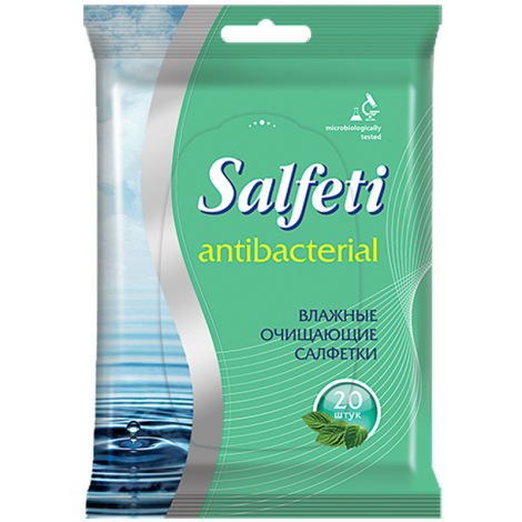 Салфетки влажные Salfeti д/рук антибактериальные 20шт./уп. 65541/302209