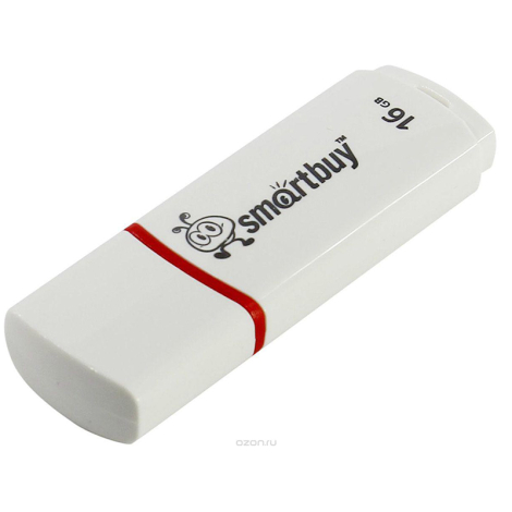 Флешка 16GB Smart Buy "Crown"  SB16GBCRW-W, Flash Drive, USB 2.0, белая