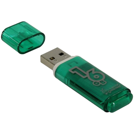 Флешка 16GB SMARTBUY Glossy, USB 2.0, зеленый, SB16GBGS-G, 230852
