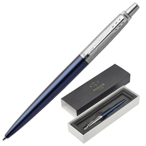 Ручка подарочная шариковая PARKER "Jotter Core Royal Blue CT", синий корпус, хромированные детали, синяя, 1953186