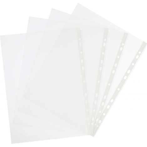 Файл-вкладыш Attache Economy Элементари А4 30 мкм прозрачный гладкий 100 штук в упаковке, 1082131