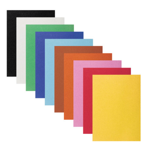 Цветная бумага, А4, бархатная, 10 листов, 10 цветов, ЮНЛАНДИЯ, 128969
