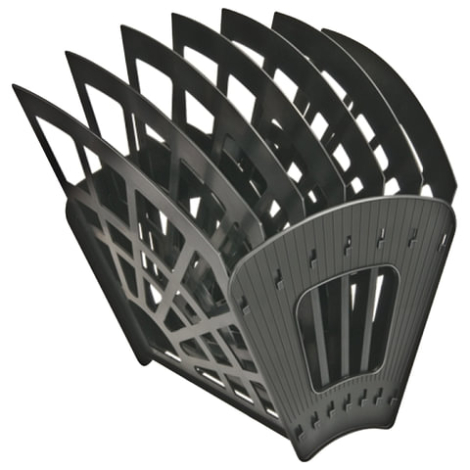 Лоток для бумаг СТАММ "Эконом", 7-ми секционный, черный, ЛТ418, 195912