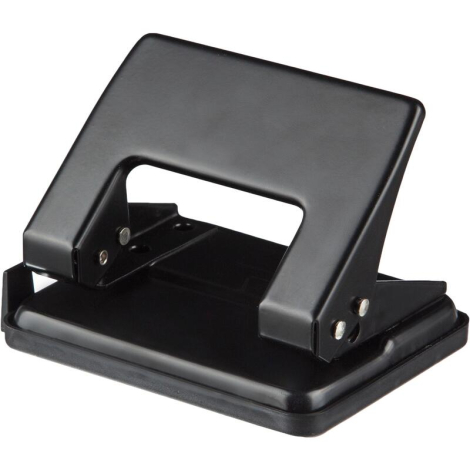 Дырокол Attache Economy до 20 листов черный с линейкой. 882853