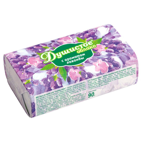 Мыло туалетное ДУШИСТОЕ ОБЛАКО 90 г, "Лаванда" НМЖК
