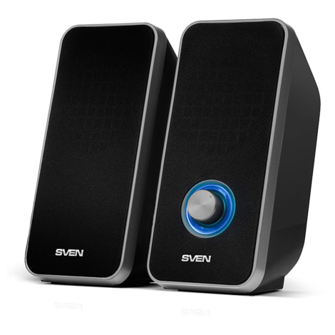 Колонки компьютерные SVEN 325, 2.0, 2х3 Вт, пластик, черные, SV-014643 512937