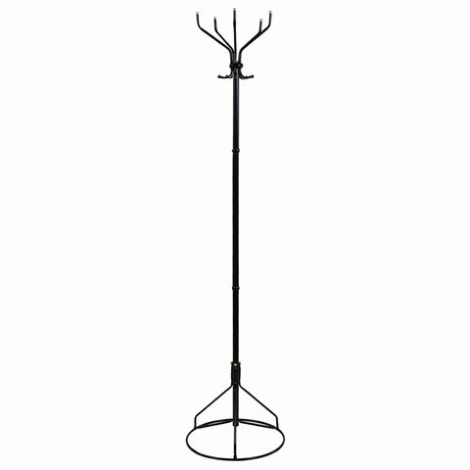 Вешалка-стойка "Ажур-2", 1,77 м, основание 45 см, 5 крючков, металл, чёрная 602353/236275