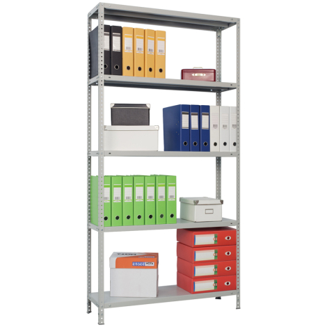 Стеллаж метал. Практик MS 2200*1000*600, серый, комплект, 190408