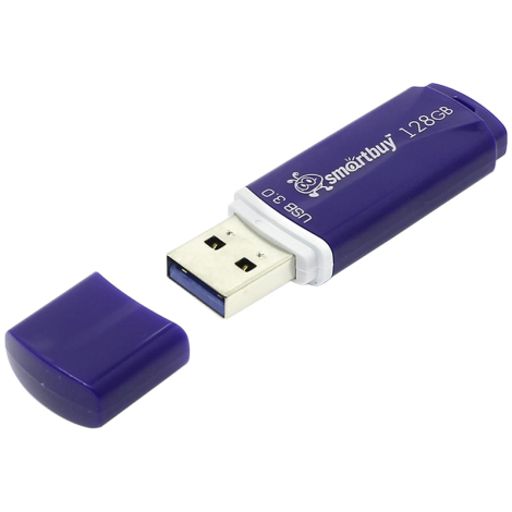 Память Smart Buy "Crown" 128GB, USB 3.0 Flash Drive, синий 248804