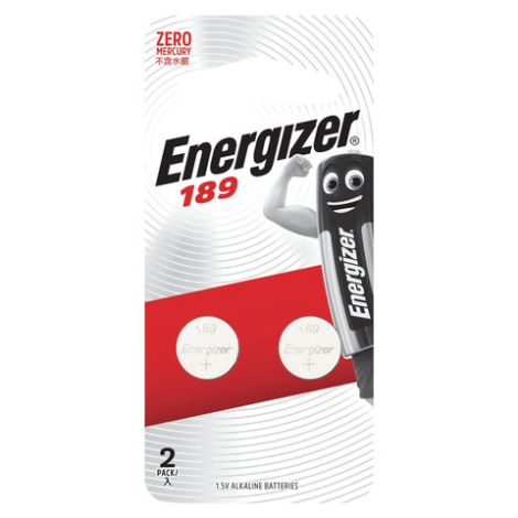 Батарейки ENERGIZER 189 (G10, LR54), АЛКАЛИНОВЫЕ, комплект 2шт., блистер (ш/к 83088) 452220