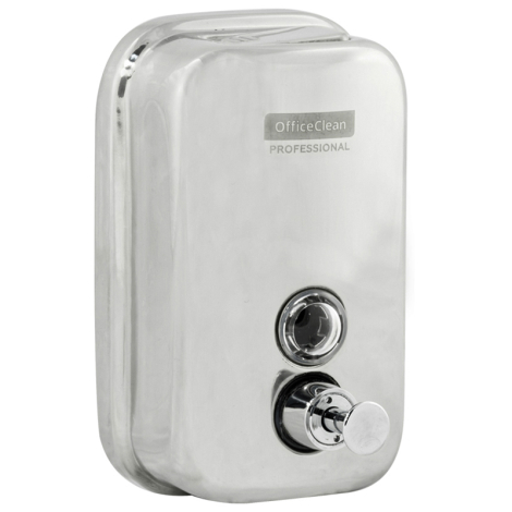 Диспенсер для жидкого мыла OfficeClean Professional, наливной, механический, нержавеющая сталь, 0,5л 267511