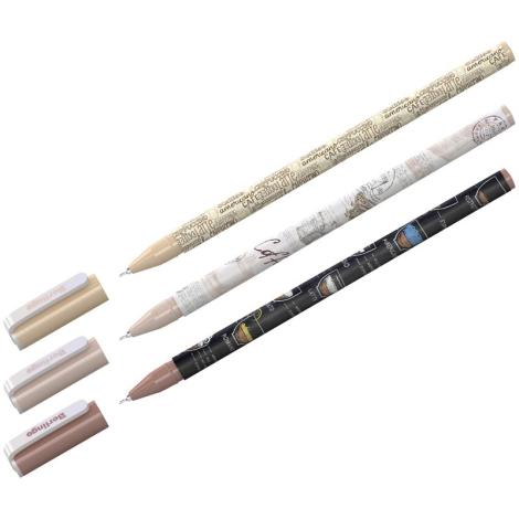 Ручка шариковая Berlingo "Funline Coffee" CBp_07274 синяя 0,7мм, рисунок на корпусе, ассорти 297805