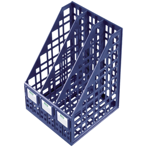 Лоток для бумаг вертикальный Стамм ЛТ811 , сборный, 3 отделения, темно-синий 215517