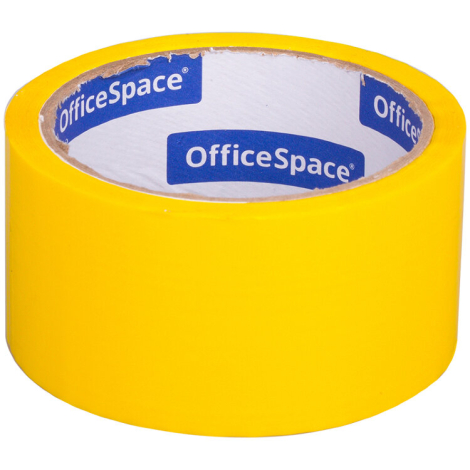 Клейкая лента упаковочная (скотч) OfficeSpace, 48мм*40м, 45мкм, желтая, ШК 212003