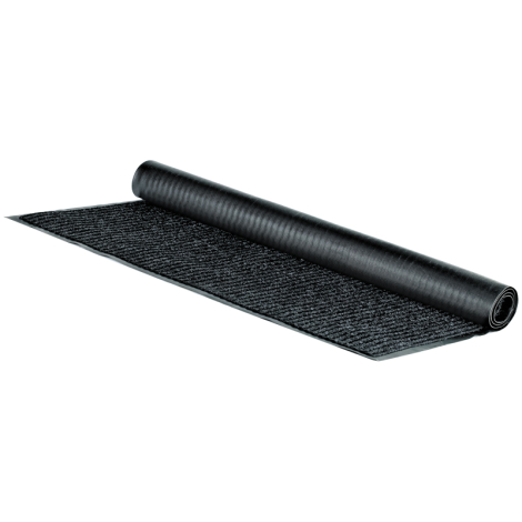 Коврик влаговпитывающий, ворсовый, ребристый OfficeClean, 90х120см, серый 285743