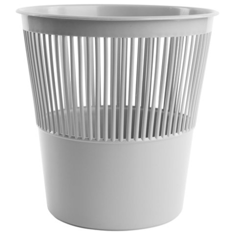 Корзина для бумаг BRAUBERG сетчатая, 9 л, серая 237002