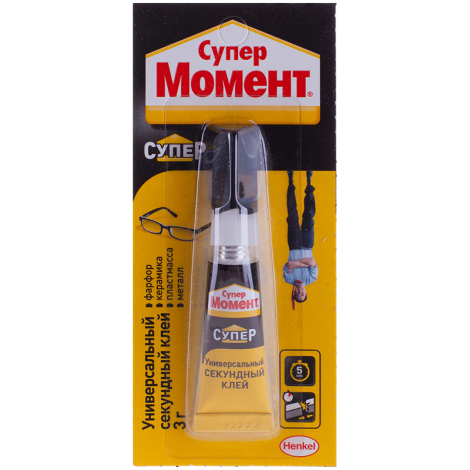 Клей моментальный Супер МОМЕНТ, 3 г, 608976