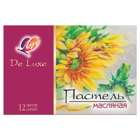Пастель масляная художественная ЛУЧ "Люкс", 12 цветов, трехгранное сечение, 28С 1674-08 , 181443
