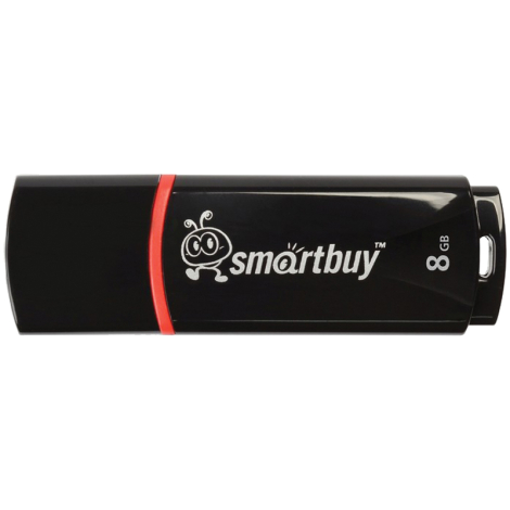 Память Smart Buy "Crown" 8GB, USB 2.0 Flash Drive, черный, SB8GBCRW-K, 227878