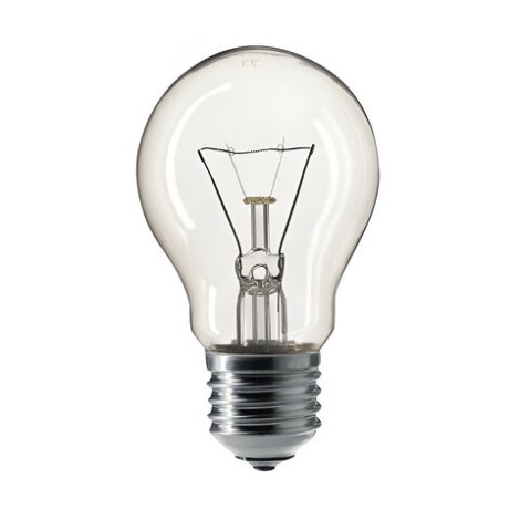 Лампа накаливания PHILIPS A55 CL E27, 75 Вт, грушевидная, прозрачная, колба d = 55 мм, цоколь E27, 354594, 405706