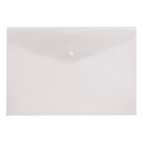 Конверт на кнопке Lamark, А4, 0,18 мм, глянцевый, прозрачный, PE0425-CR