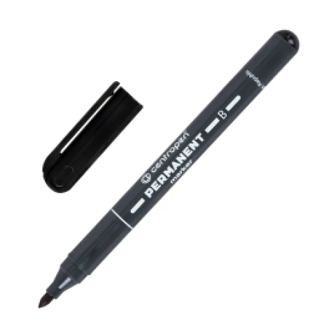 Маркер перманентный CENTROPEN 2836, ЧЕРНЫЙ, круглый наконечник, 2 мм, 6 2836 0012, 152022
