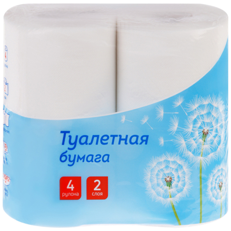Бумага туалетная OfficeClean, 2-слойная, 4шт., 30м/рул., тиснение, белая 325787