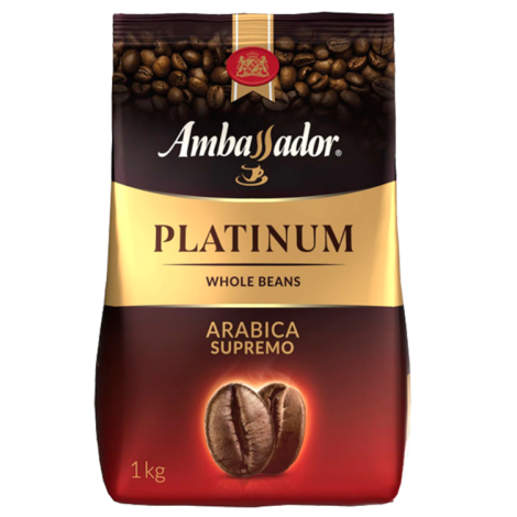 Кофе в зернах AMBASSADOR "Platinum", 100% арабика, 1 кг, вакуумная упаковка,и 622224