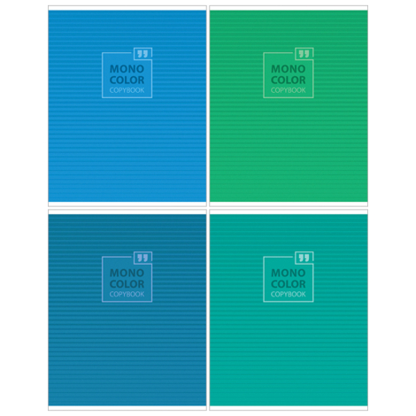 Тетрадь 48л., А5, клетка ArtSpace "Моноколор. Blue&Green", Т48к_13645, 245114