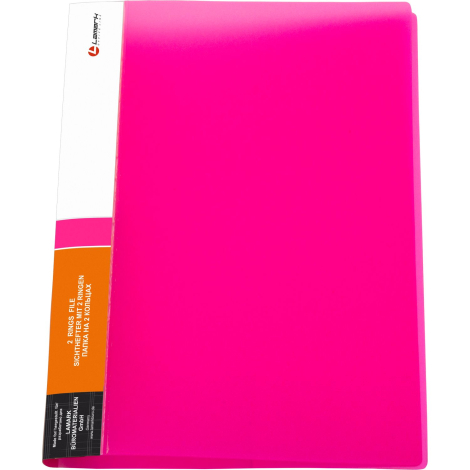 Папка с 80 вкладышами LAMARK 0,80мм жесткая неон красная DB0340-IMRD