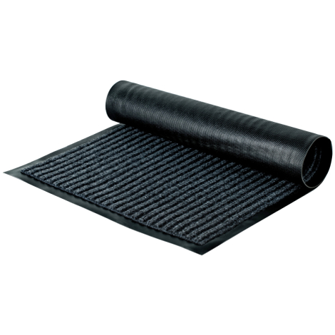 Коврик влаговпитывающий, ворсовый, ребристый OfficeClean, 40*60см, серый, 285747