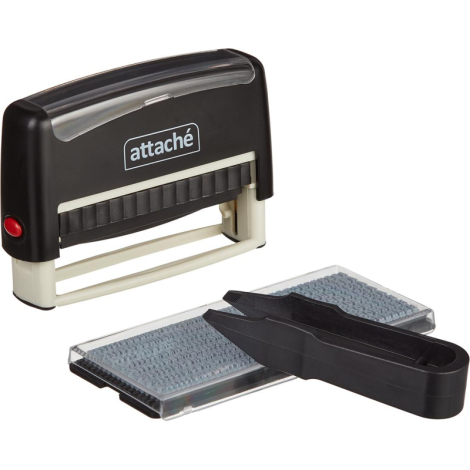 Штамп самонаборный Attache пластиковый 2 строки 70x10 мм 8016 1348210
