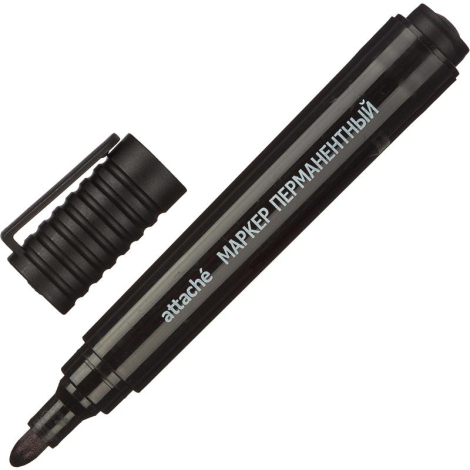 Маркер перманентный универсальный Attache Economy черный 2-3 мм 475786