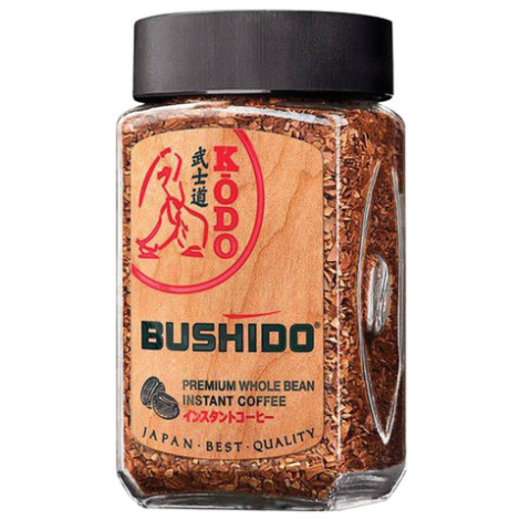 Кофе молотый в растворимом BUSHIDO "Kodo", сублимированный, 95 г, 100% арабика, стеклянная банка, BU09509001, 621829