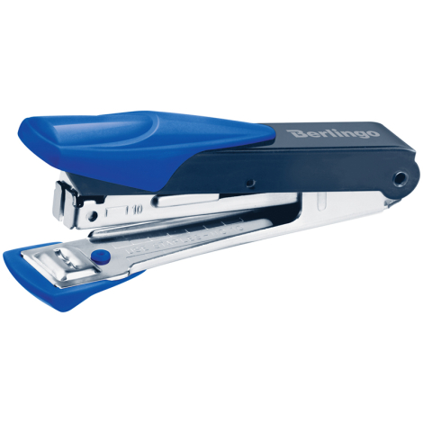 Степлер №10 Berlingo "Power TX" до 20л., металлический корпус, синий, KSn_20110, 305195