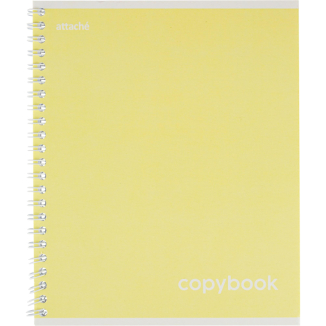 Бизнес-тетрадь Акварель гребень картон А5 80л желтый 1609792