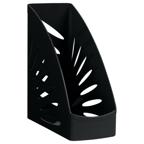 Лоток для бумаг вертикальный СТАММ "Тропик", черный, ширина 110мм, ЛТВ-31107, 351544