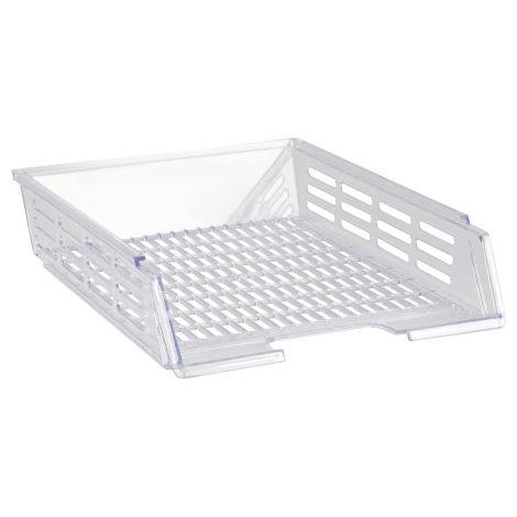 Лоток для бумаг горизонтальный СТАММ "XXL", прозрачный 351675