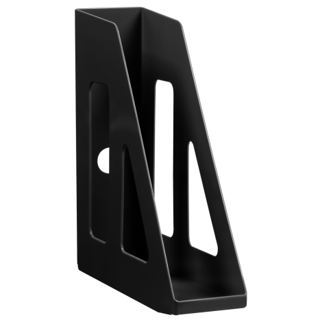 Лоток для бумаг вертикальный СТАММ "Актив", черный, ширина 70мм, ЛТВ-31096, 351496