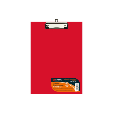 Планшет Lamark с верхним зажимом, А4, PVC, красный CB0441-RD