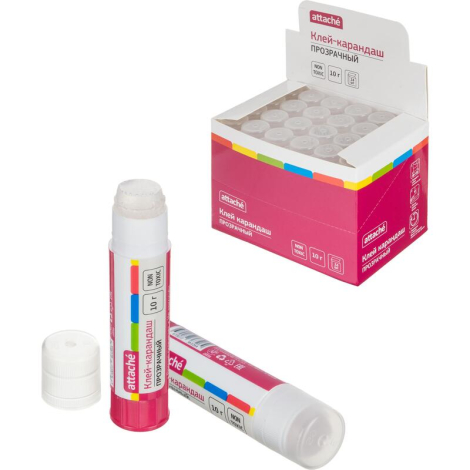 Клей-карандаш 10г Attache прозрачный 1794859