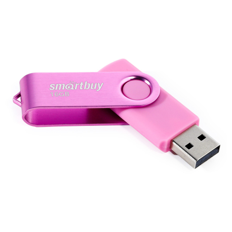 Память Smart Buy "Twist" 16GB, USB 2.0 Flash Drive, пурпурный, SB016GB2TWP, 365502