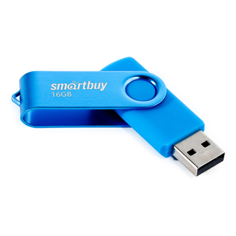 Память Smart Buy "Twist" 16GB, USB 2.0 Flash Drive, синий, SB016GB2TWB, 365499, 513906