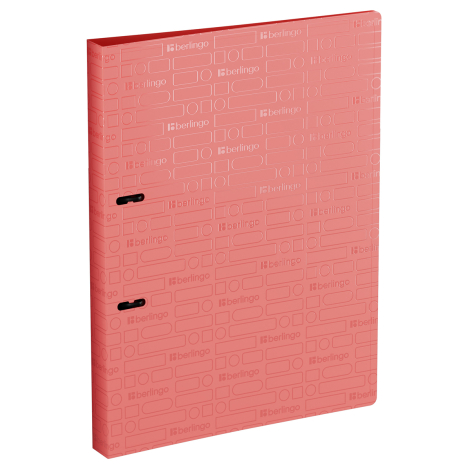 Папка на 2 кольцах Berlingo "Your Way", А4, 24мм, 600мкм, коралловая, D-кольца, с внутр. карманом, RB4_2D892, 369362