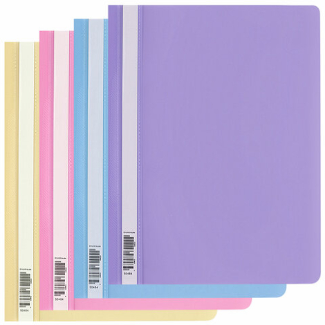 Скоросшиватель пластиковый ERICH KRAUSE "Pastel", А4, 120/180 мкм, ассорти, 50484, 272915