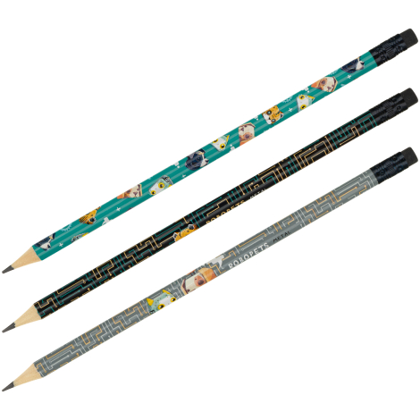 Карандаш ч/г MESHU "Robopets", HB, заточен., с печатью, с ластиком, ассорти, туба, MS_58143, 368079