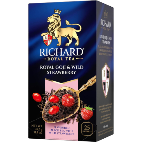 Чай Richard Royal Goji & Wild Strawberry,черный,ароматизированный, 25шт/уп 1423043